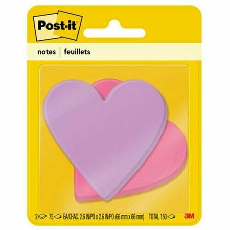 3M COMMERCIAL OFC SUP NOTES, DIE CUT, HEART MMM7350HRT